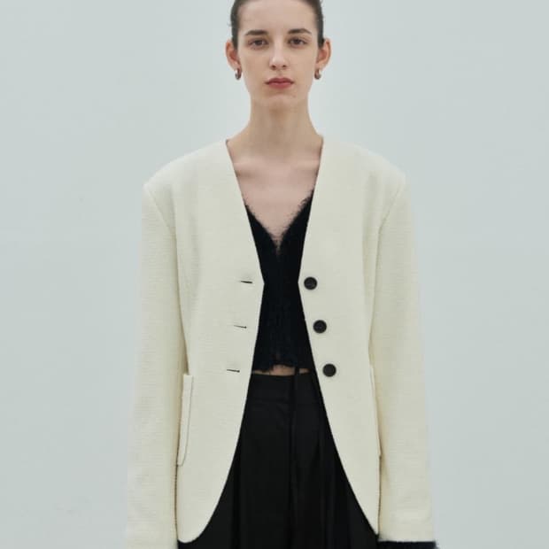 다이애그널 노카라 부클 자켓