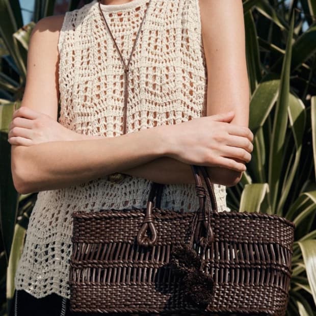 자라 위빙 꼬임 토트백