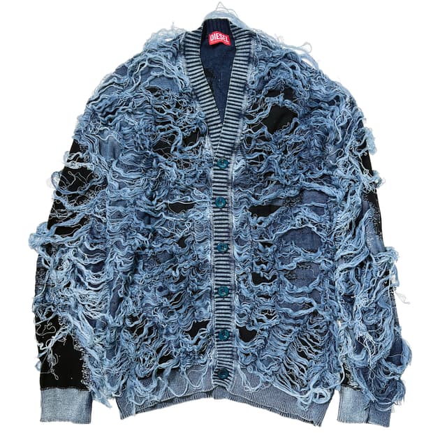 디젤 24ss K-Boboli 디스트로이드 인디고 가디건 (L)