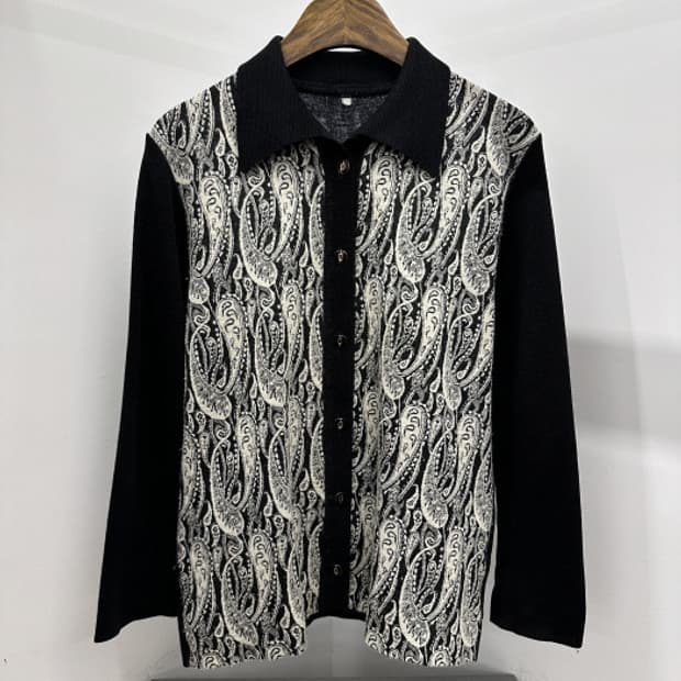 70-80'S VINTAGE 페이즐리 가디건 (L)