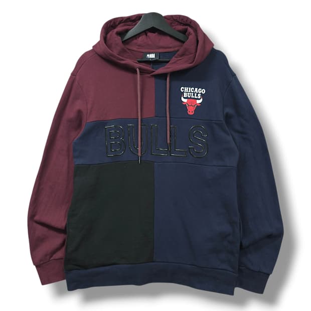 [L] NBA 컬러블록 시카고불스 후드티셔츠