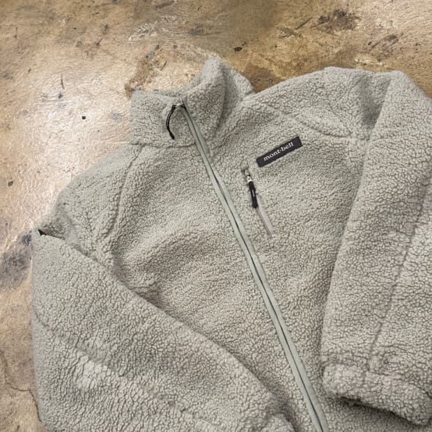 [정품/100] 몽벨 뽀글이 플리스 자켓 아이보리 b15