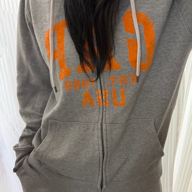 갭 그레이 후드집업 m