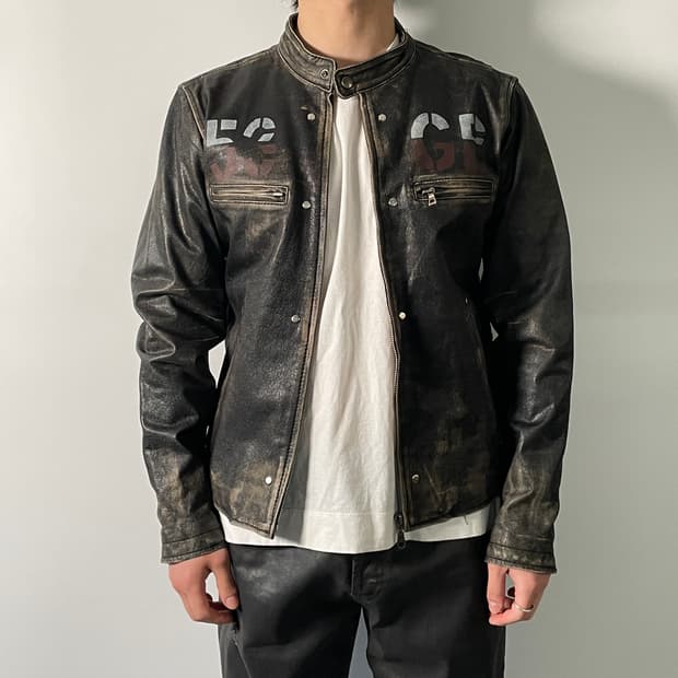 GABBA 리얼레더 워싱 가죽자켓 (on.586)  