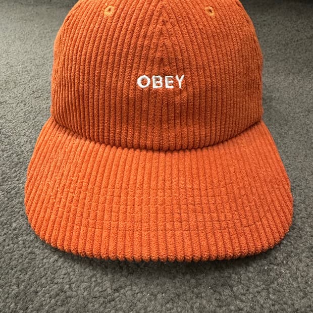 오베이 코듀로이 볼캡 주황색