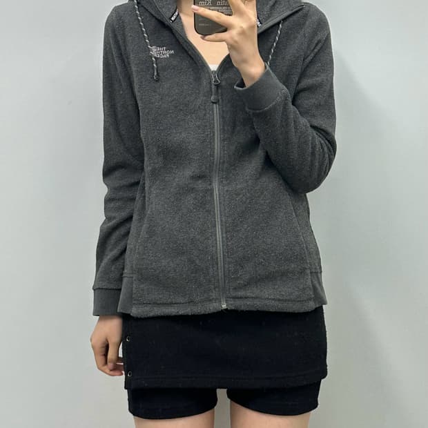 노스페이스 차콜 플리스 후리스 후드집업