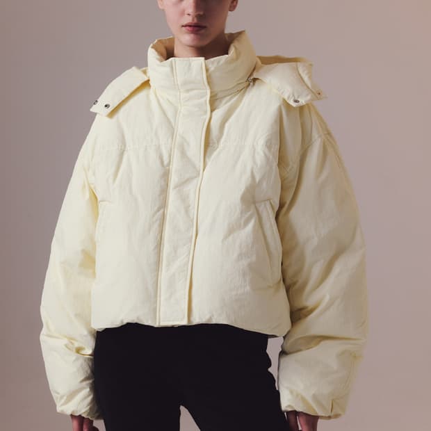 여성 S) 인사일런스 우먼 오버핏 구스다운 푸퍼 패딩 점퍼 크림 희귀