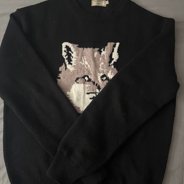 (상태 좋음)메종키츠네 빅 폭스 니트 L