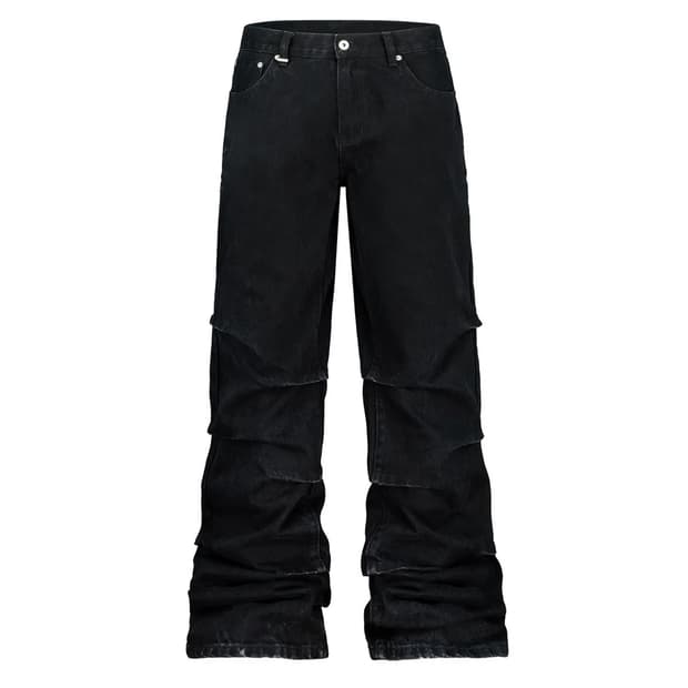 슬로우애시드 얼터네이트 턱 플레어 데님 팬츠 M