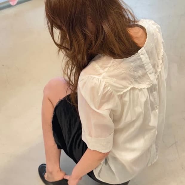 Chiyagi 오간자 블라우스 set