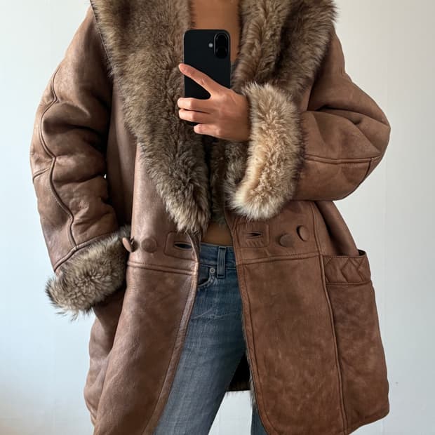 리얼 양털 무스탕