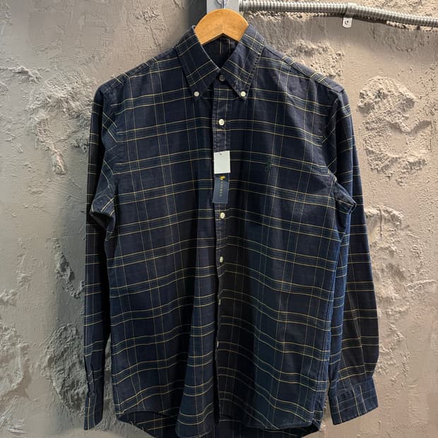 S 랄프로렌 RALPH LAUREN 체크 버튼다운 셔츠 네이비