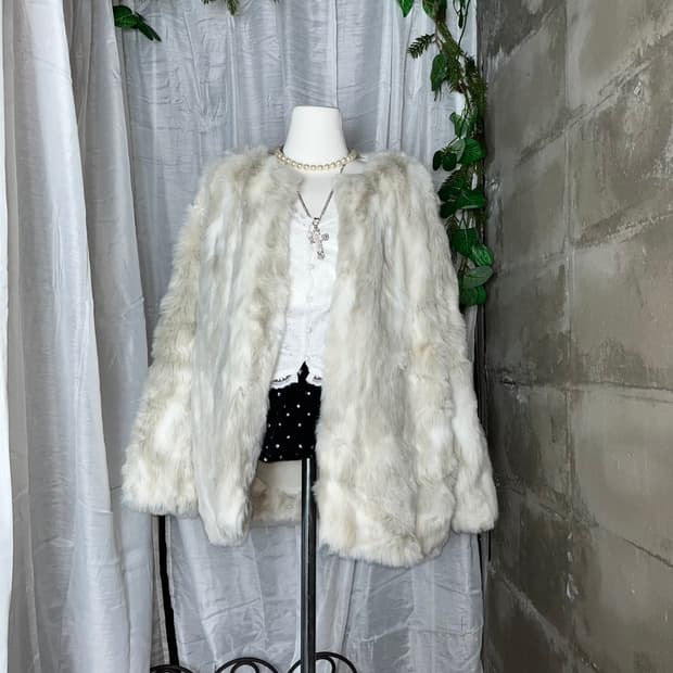 갸루 퍼 코트 자켓