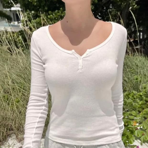새상품 브랜디멜빌 헨리넥 젤리 긴팔 티셔츠