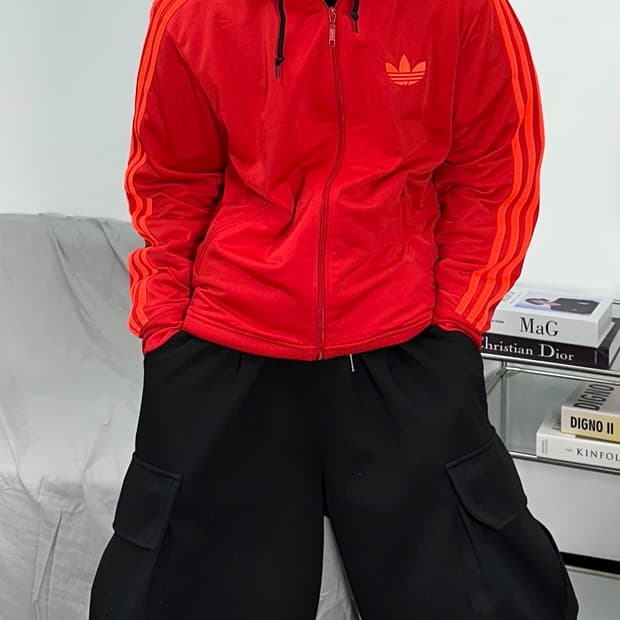 아디다스 레드 파이어버드 트랙탑 져지 100