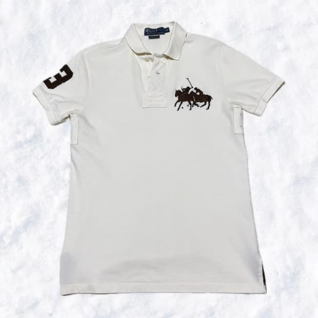 폴로 랄프로렌 빅포니 크림 브라운 반팔 