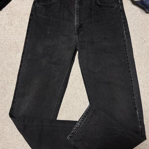 90s미제usa리바이스505 흑청 오렌지탭36/36