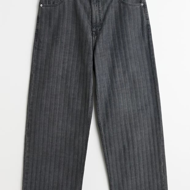 (50) vast cut grey torino stripe denim