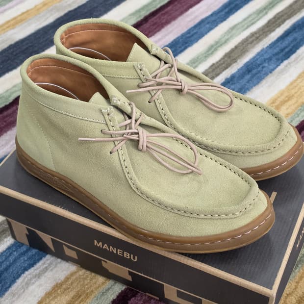 마네부 티롤리안 미드 스웨이드 부츠 샌드베이지 44(280)