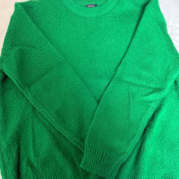 테이크이지 그린 앙고라 니트