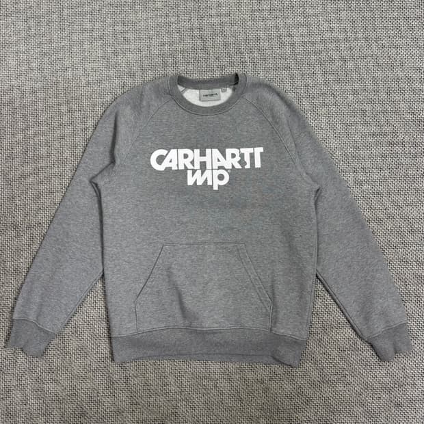 칼하트 WIP 그레이 로고 맨투맨 S