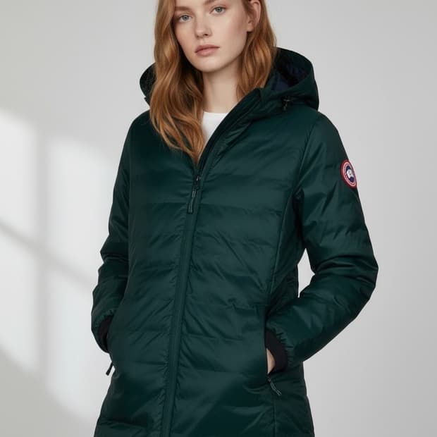 캐나다구스 여성 캠프 후디드 다운패딩자켓(XS/44~55)