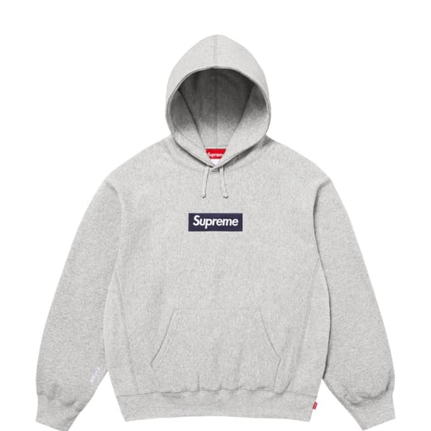 [M] 25FW 슈프림 박스 로고 후드티 그레이