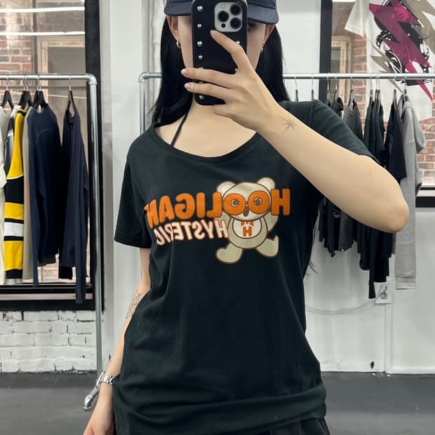 히스테릭 글래머 퍽베어 티셔츠