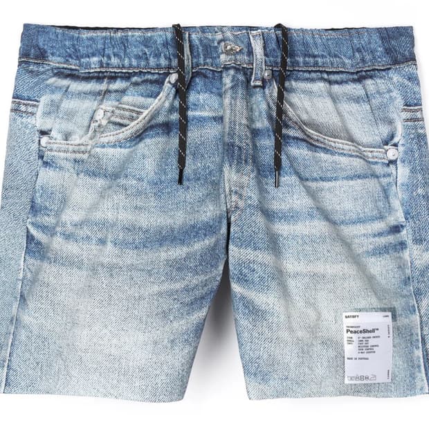 [M] 새티스파이 피스쉘 5인치 언라인드 쇼츠 디지털 데님