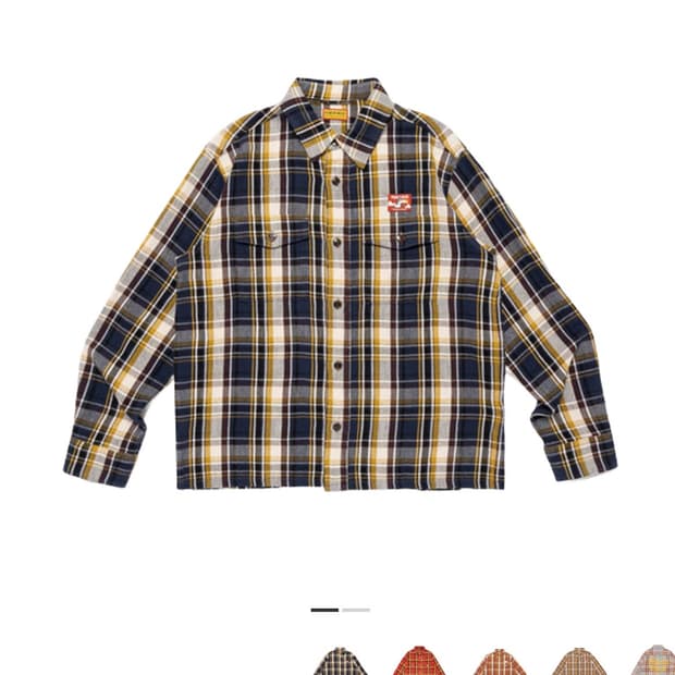 휴먼메이드 체크셔츠 네이비 XL