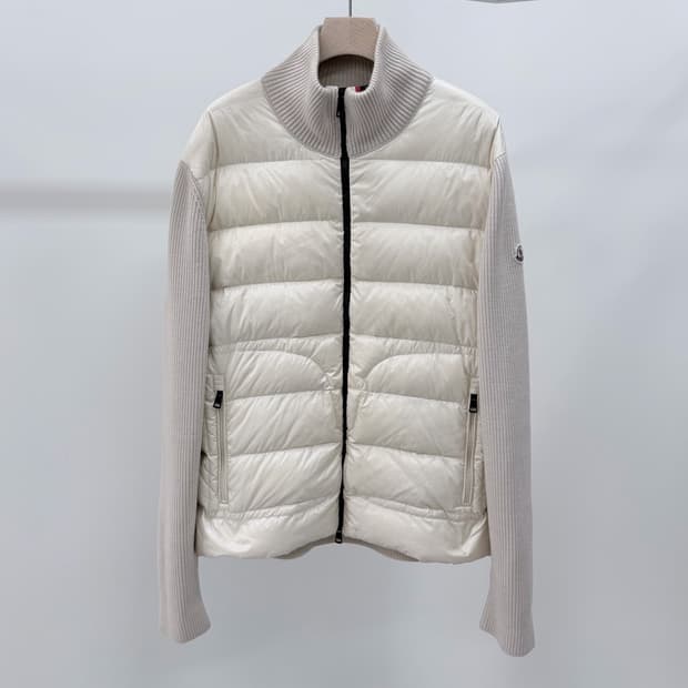 [A+급/2XL] 몽클레어 삼선 니트패딩 아이보리