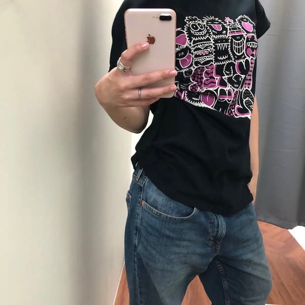 히스테릭 글래머 튜닉 티셔츠