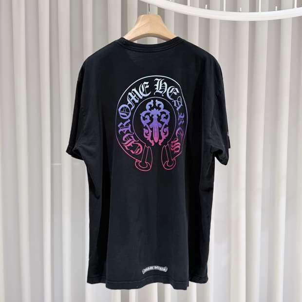 (A급/2XL) / 크롬하츠 그라디언트 대거 홀스슈 레인보우 반팔 티셔츠