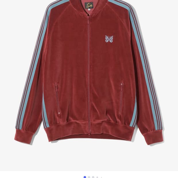 니들즈 needles 져지 벨루어 트랙 자켓 버건디 L
