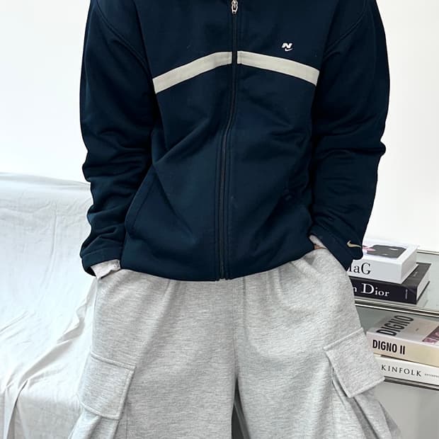 나이키 90s 네이비 트랙탑 져지 L