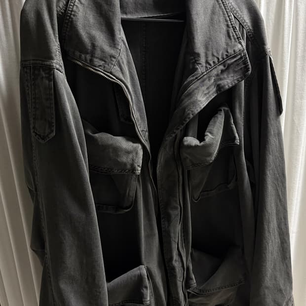 CARGO POCKET FIELD JACKET - CHARCOAL