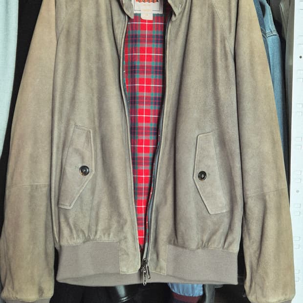 급처 바라쿠타 g9 베이지 스웨이드 헤링턴 자켓