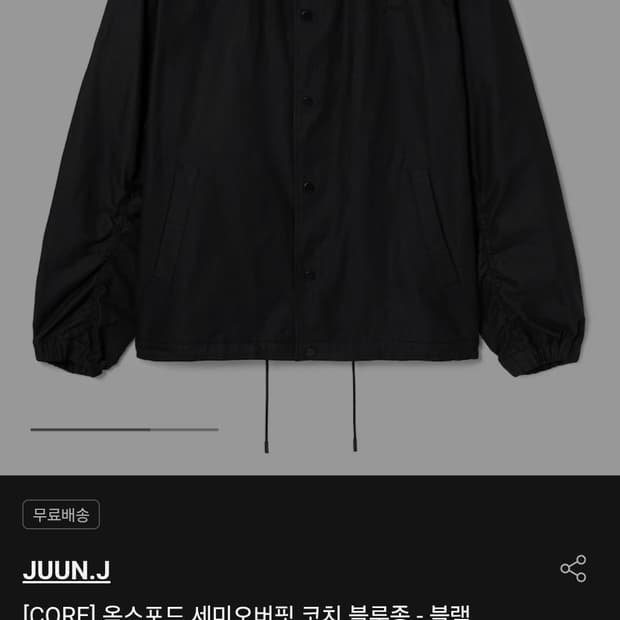 준지 옥스포드 세미오버핏 코치자켓 48