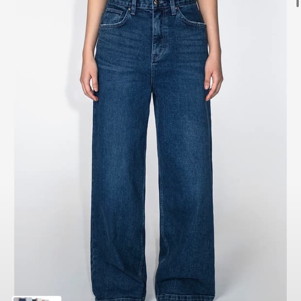 와이이이엘 STRAIGHT WIDE DENIM PANTS BLUE