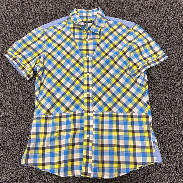 INTERMEZZO 인터메조 체크 반팔 셔츠 105(XL)