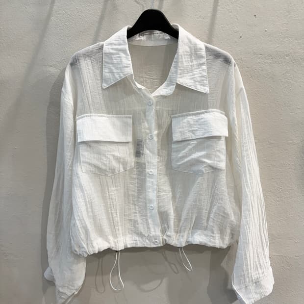 vintage 스트링 크롭 썸머자켓