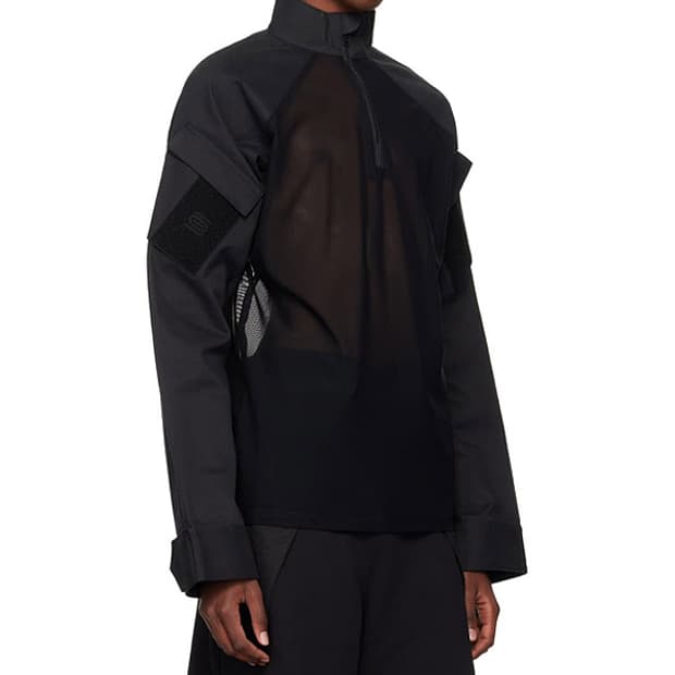올리샤인더 24FW 1/4 지퍼 하이브리드 컴뱃 셔츠