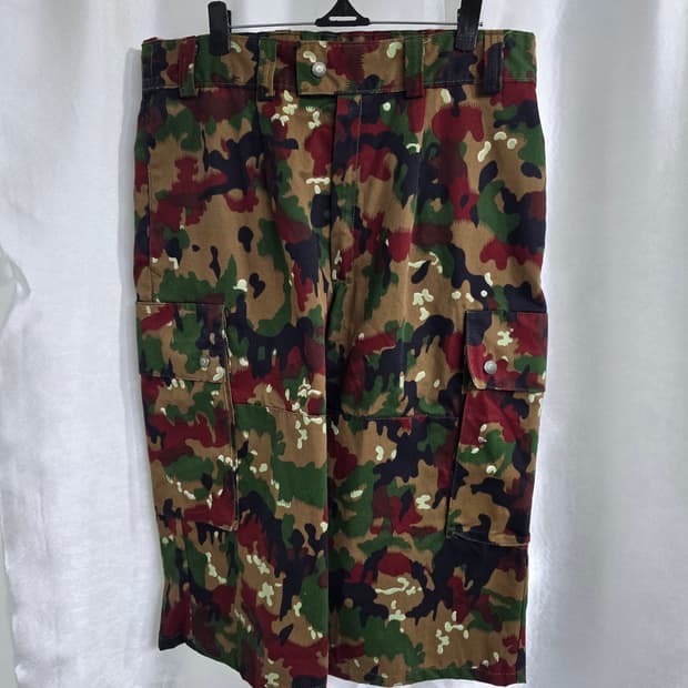 스위스군 카고 반바지 카모 밀리터리 반바지 (1658)