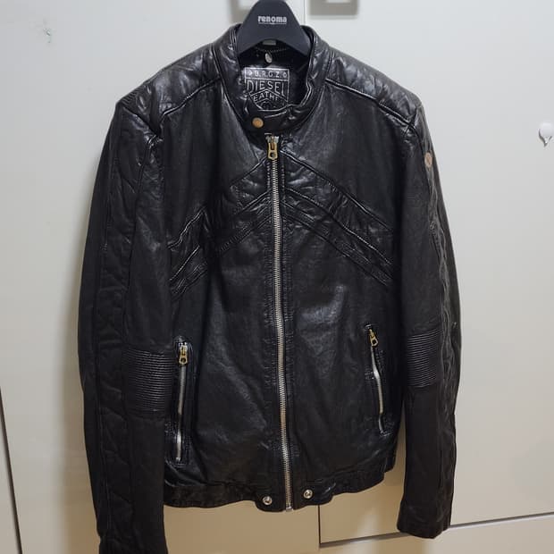 정품 디젤(DIESEL) 레더 가죽 라이더 자켓