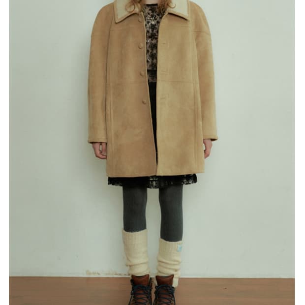  오버듀플레어 빈티지 하프 무스탕 박스째 새상품