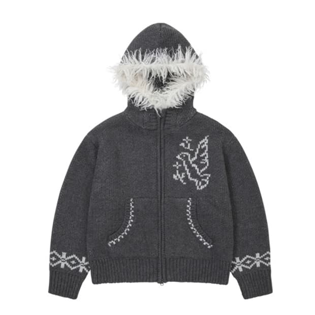 웰빙익스프레스 퍼 후드집업