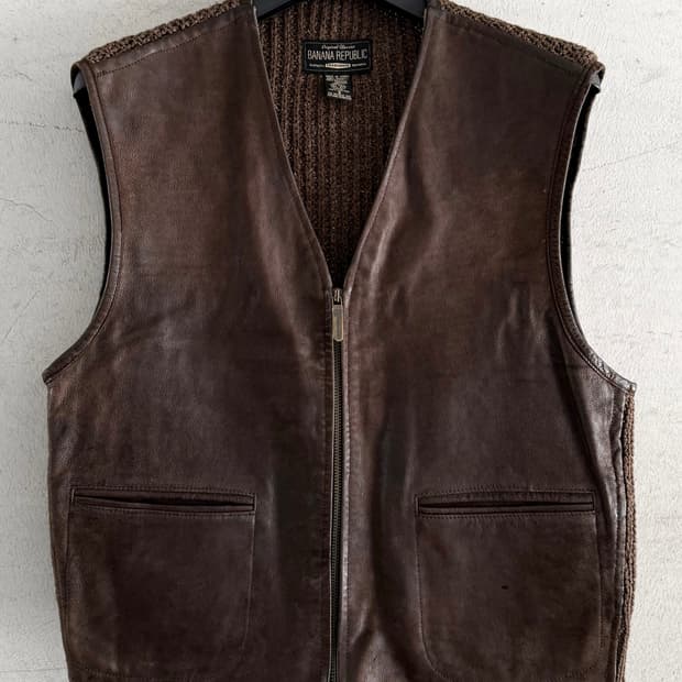 Banana Republic Genuine Leather Vest