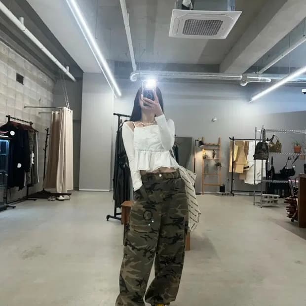 더미스테리어스호텔 카모 워크팬츠