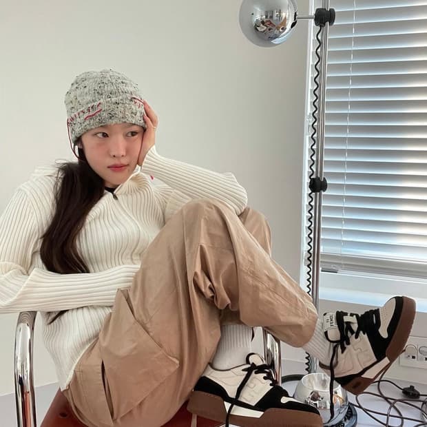 아모멘토 골지 투웨이 가디건 수사샤착용