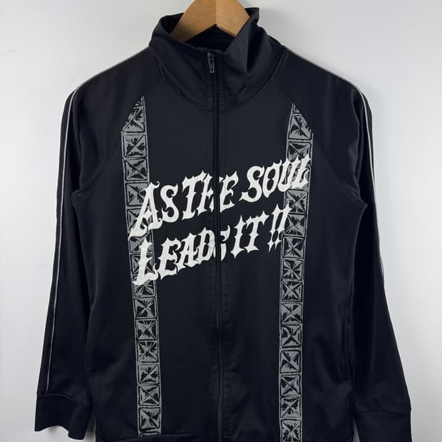 JPN Y2K 락펑크 스터드 트랙탑져지1717